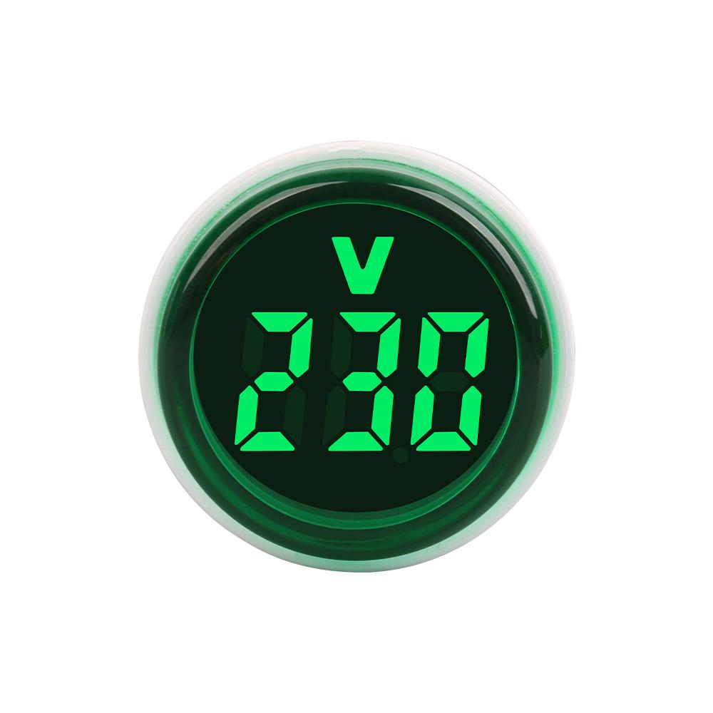 AC230V LED Digital Display Voltmeter Indicator Voltage Meter Light/Pilot Lamp EU Plug Electrician Tool