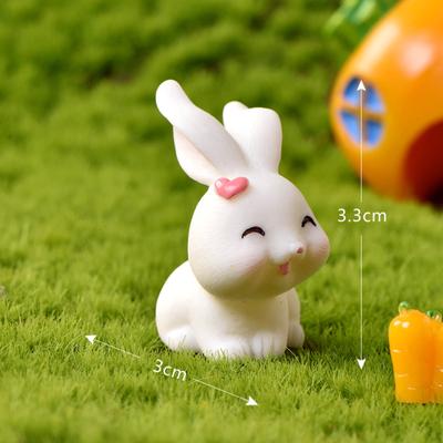 Miniature Garden Ornament Adorable Cartoon Animal Carrot House Garden Resin Accessories Craftwork