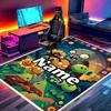 Custom Name Personalized Plants vs. Zombies Print Carpet, Versatile Home Decor Rug, for Playroom, Apartment, Balcony, Entryway, Hallway Gift