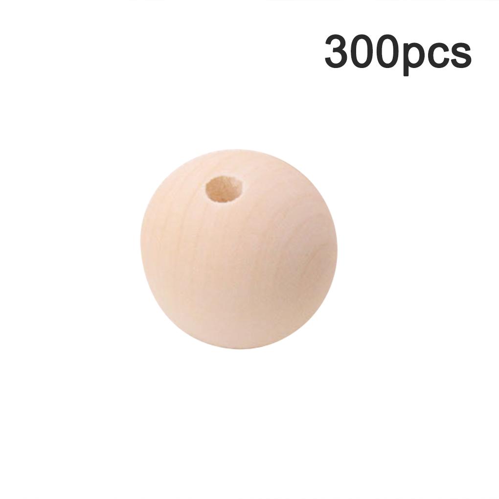 Plain Natural Unfinished Wooden Beads Choice of Size Jewellery, Dolls