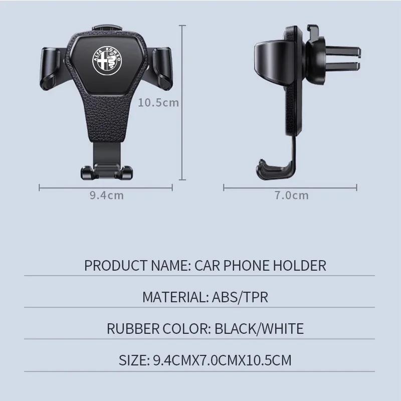 For Alfa Romeo Gravity Car Air Vent Clip Mount Mobile Cell Stand Smartphone GPS Support For Alfa Romeo 147 159 156 Giulietta GiuCC5