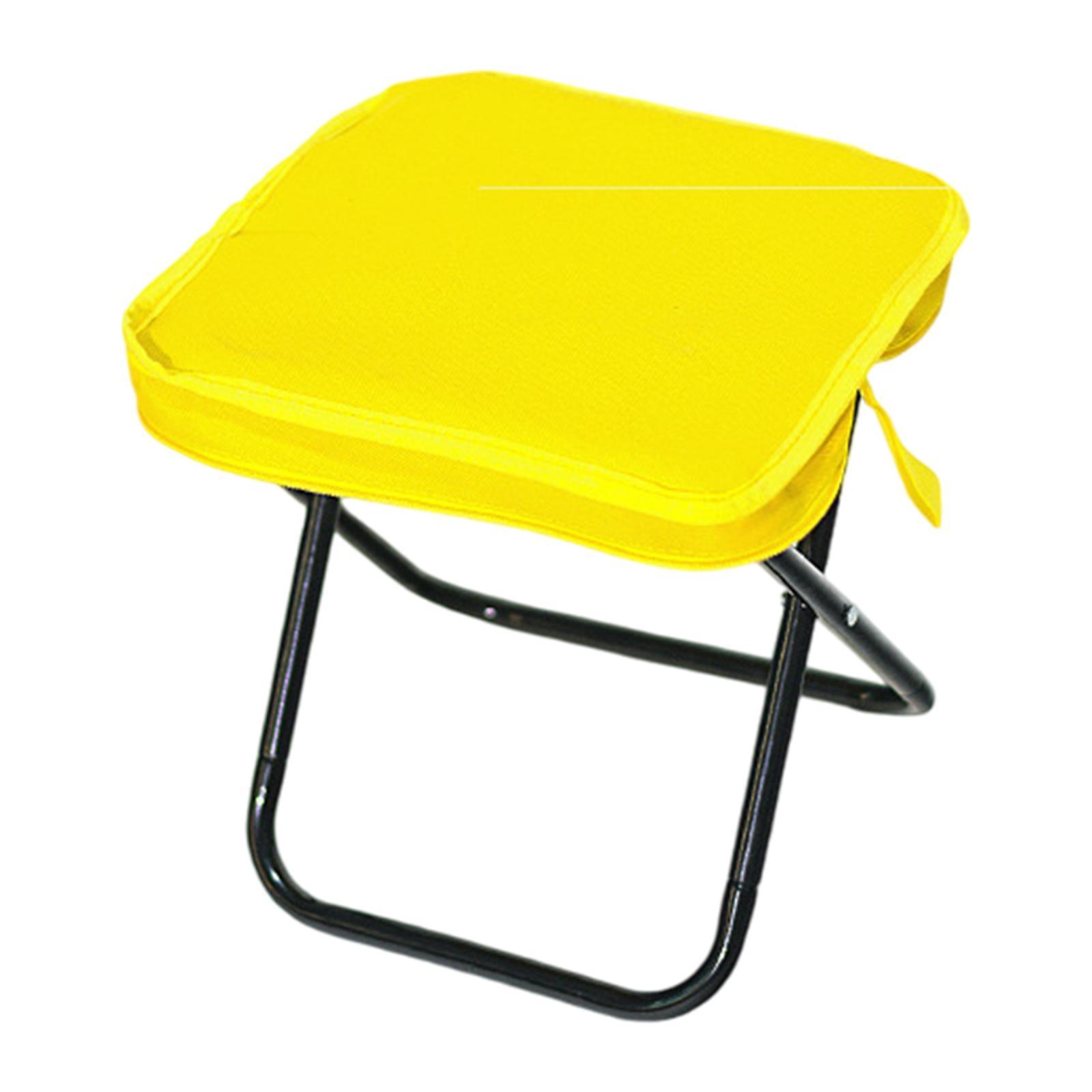 Camping Stool Foldable Compact Portable Folding Stool for Beach BBQ Picnic жёлтый