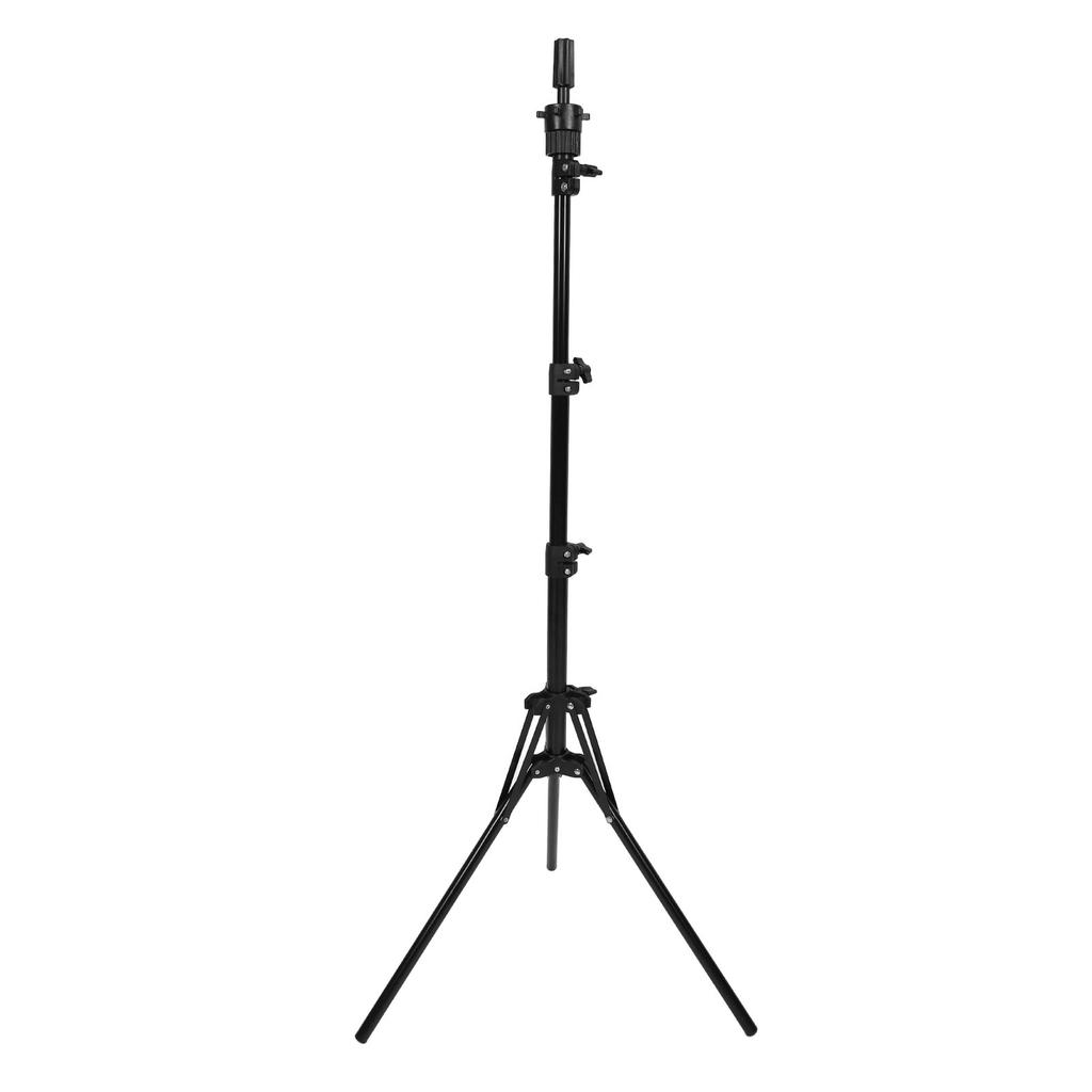 Adjustable Wig Stand Tripod Lightweight Portable Aluminum Alloy Mannequin Head Stand for Hairdressing Training