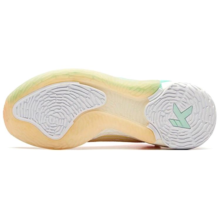 Anta KT4 Klay Thompson, Playoffs The Depth Of A Quiet Stream High top Basketball Shoes Men's White Red Yellow Green 11921101-3