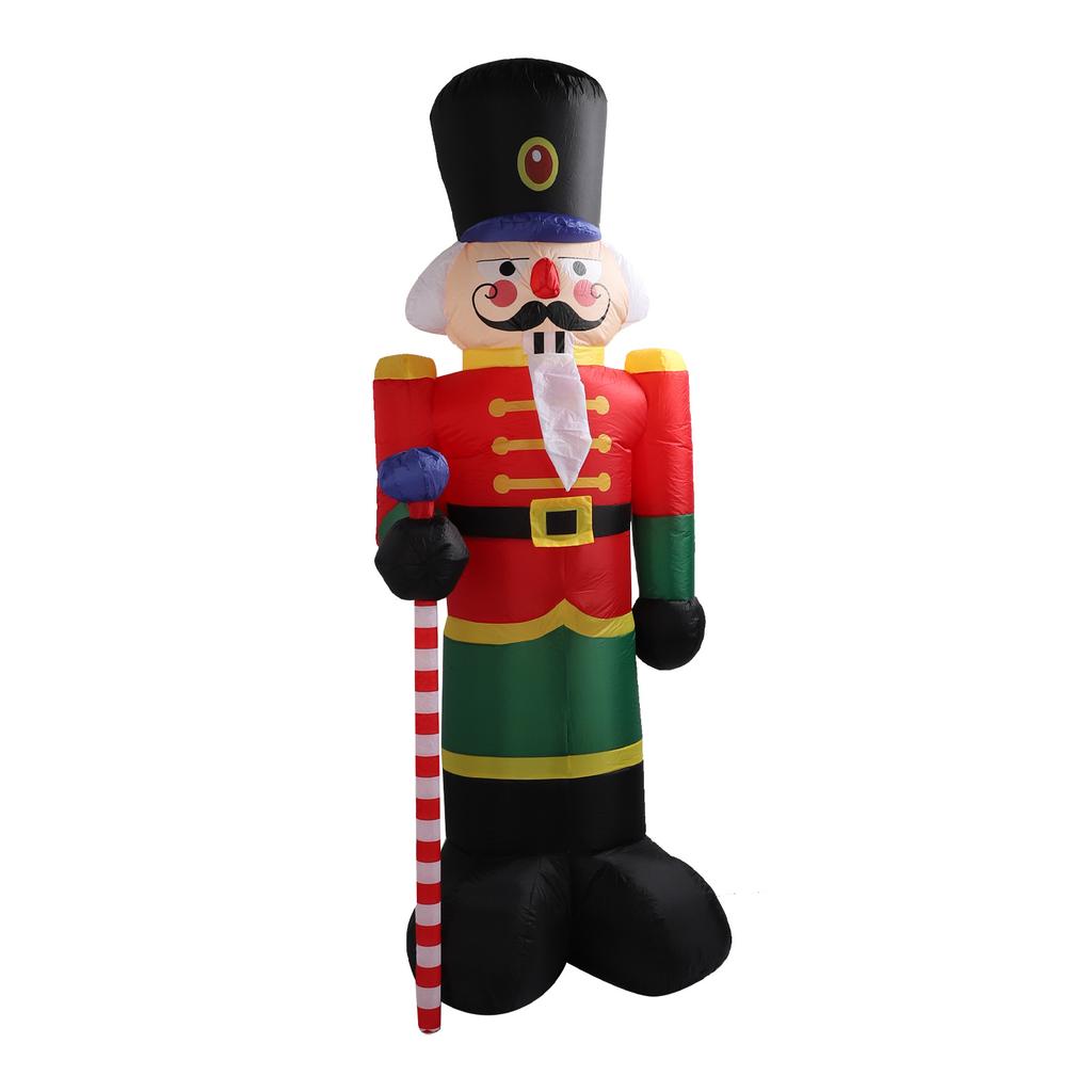 Inflatable Christmas Soldier 7.9ft Polyester Fiber Reusable Waterproof Blow Up Soldier for Outdoor