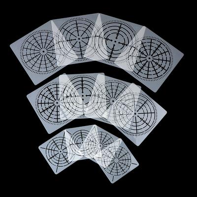 12PCS Reusable Mylar Mandala Dotting Stencils DIY Painting Templates Art Craft Drawing Tools