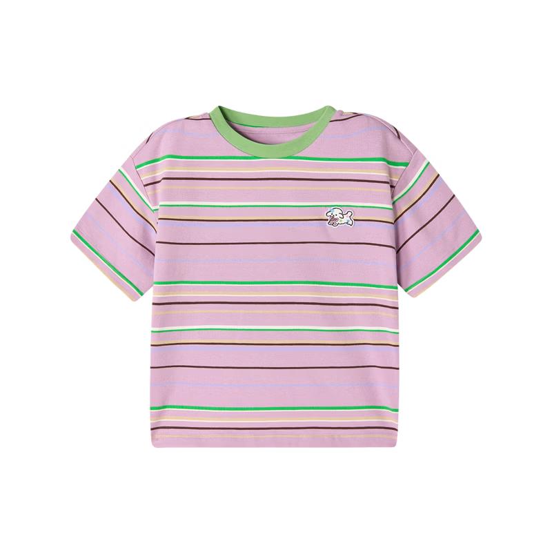 Deesha Girls  Cute Striped Short-Sleeve T-Shirt 110