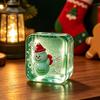 Hand Therapy Squeeze Balls Christmas Clear Cube Toy, Santa Claus Stress for Relief Toy Anxiety Reduction, Relaxation Ball Sensory Xmas Gift Calming