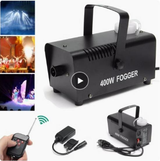 400W Wired & Remote-Controlled Mini Fog/Smoke Machine for Small Stages