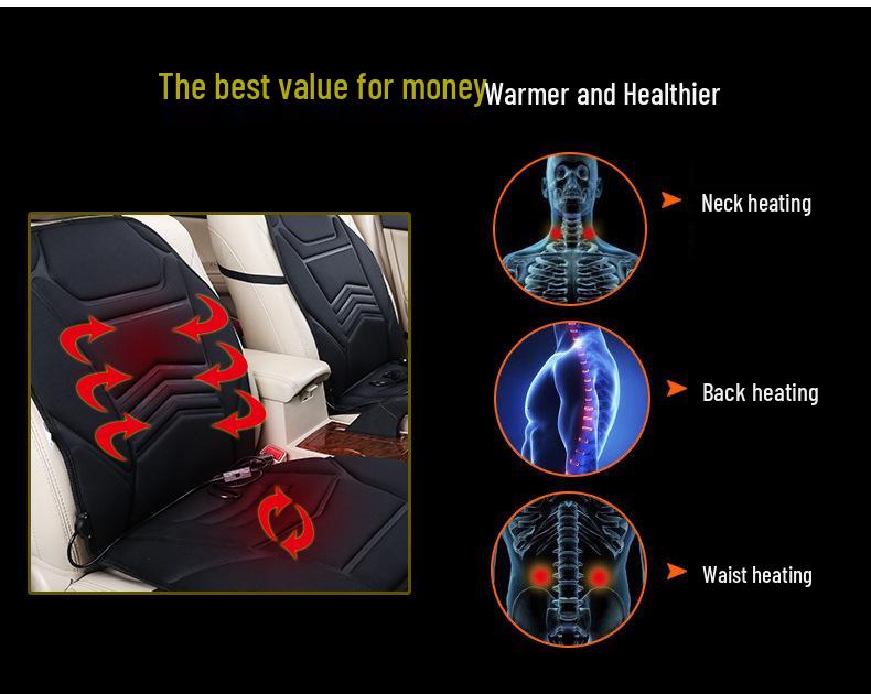 Adjustable Heated Car Seat Cushion - Wave Design
