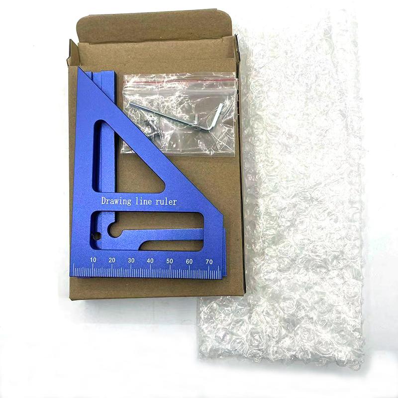 

Деревообрабатывающий квадратный транспортир, алюминиевый сплав, угловая треугольная линейка, высокоточный измерительный инструмент для макета для инженера-плотника