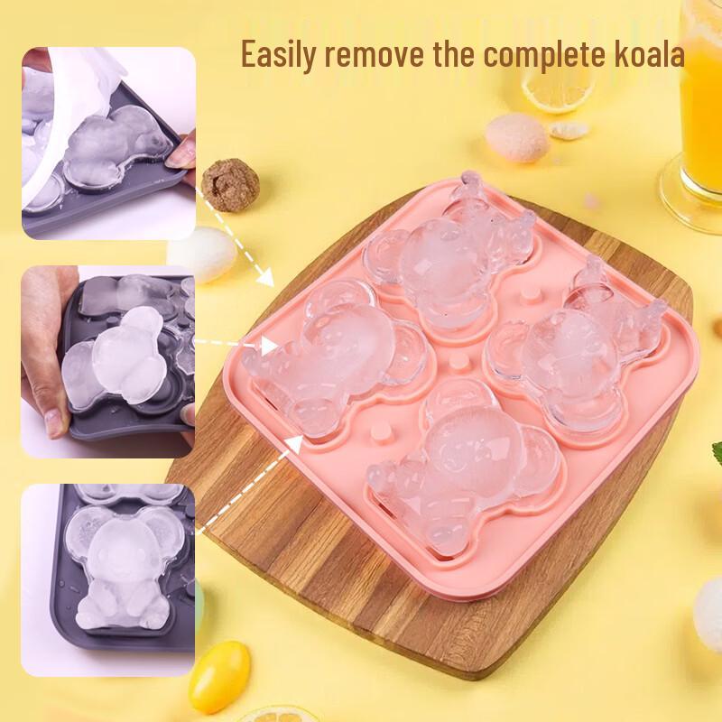 Di Ruien Koala Easy-Release Silicone Ice Cube Tray (2-Pack)
