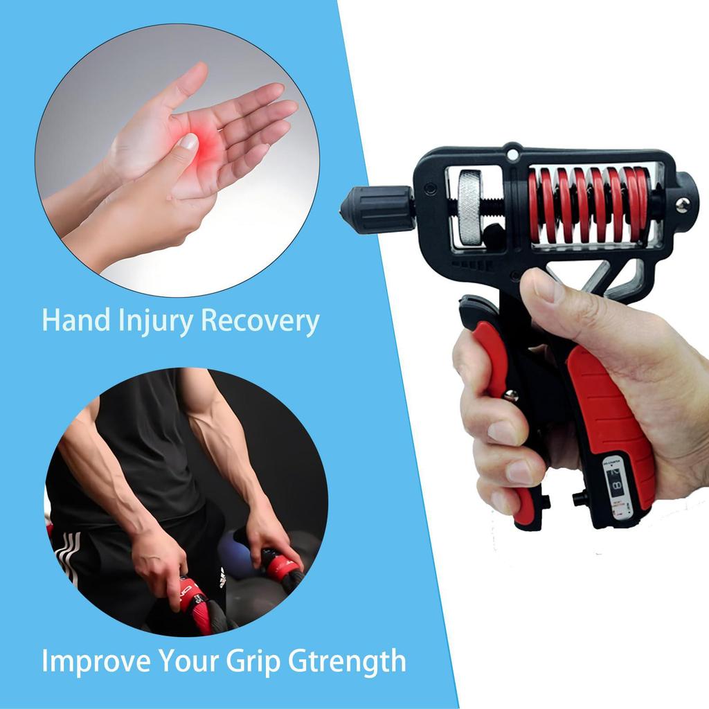 Premium Adjustable Hand Gripper with Counter - Professional Training for Finger, Arm, and Muscle Strength
