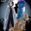 Child Children's Day Witch Animal Hooded Cloak Halloween Party Cloak Cosplay Costume Dinosaur Cape