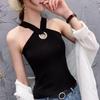 Women's Designer Knit Halter Camisole - Trendy Sleeveless Summer Base Layer