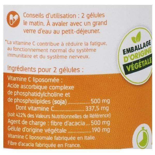 Nat &amp; Form Vitamines et Minéraux Vitamine C Liposomale 60 gélules