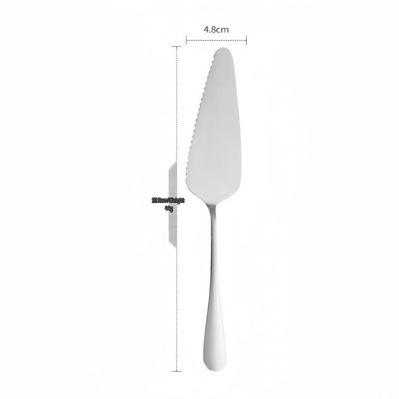 Stainless Steel Cake Knife & Spatula Set - Bread Knife & Pizza Cutter Baking Utensils