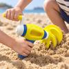 Ice Cream Cone Shaped Sand Drill Toy Textured Grip CrankOperated Auger Molded for Kids,