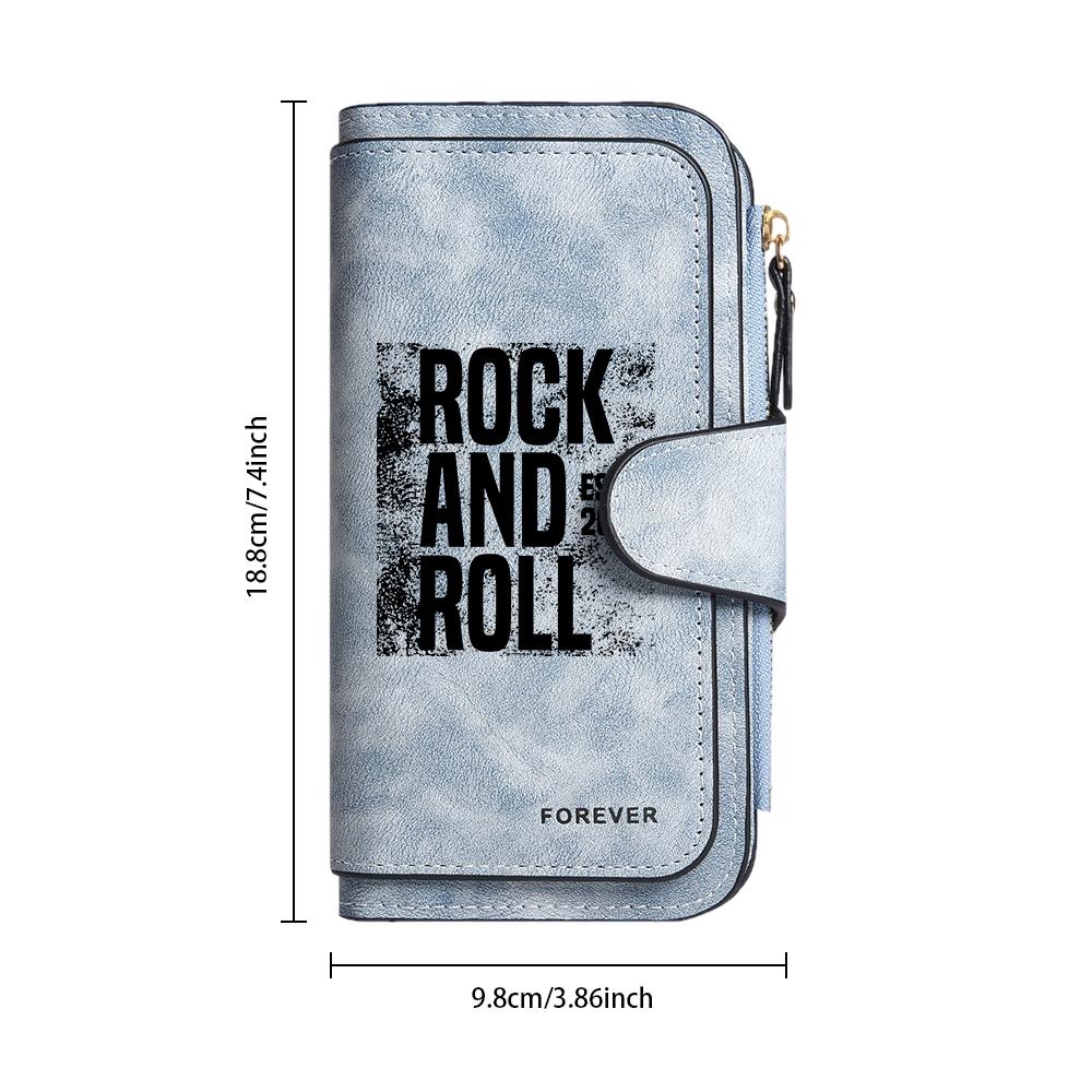 Rock And Roll Long Wallet Forever Purse Large Capacity Card Holder Fashion Casual Portable Bag