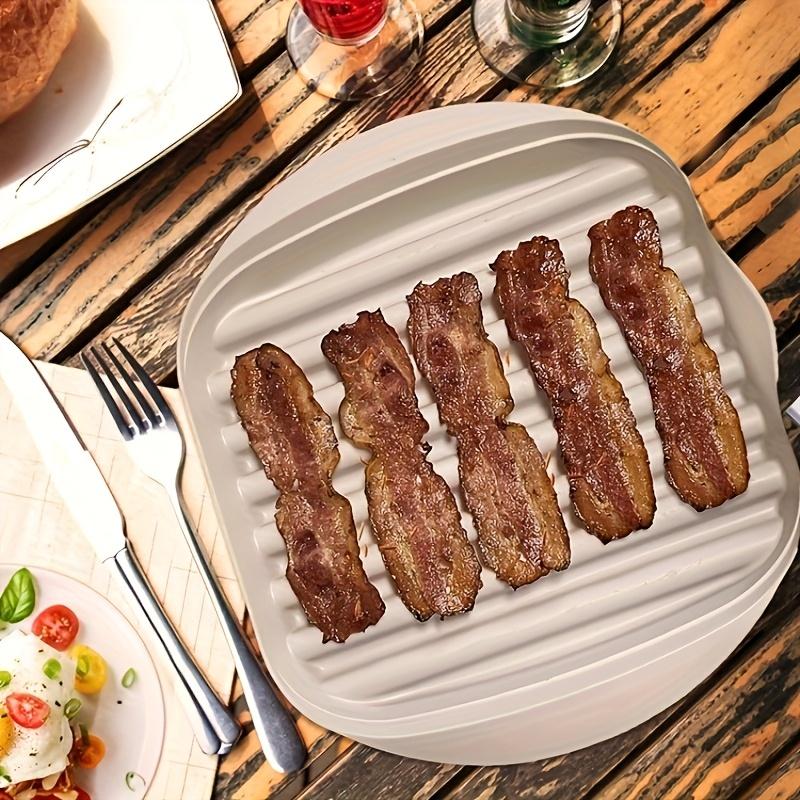 Microwave Bacon Cooking Tray Drainage Design for Fatty Bacon  Sauces PP Material Holiday Kitchen Essential Christmas Halloween