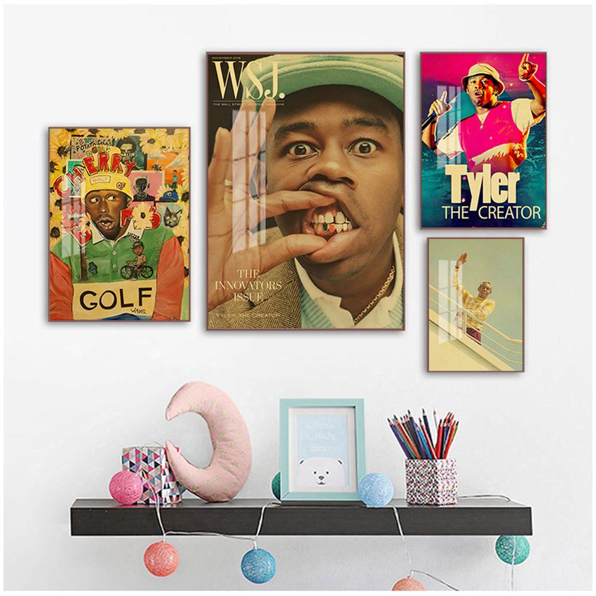 Painting Wall Art for Home/bar Decors Famous Singer Tyler The Creator Poster Retro Vintage Poster Kraft Paper