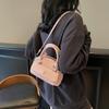 Premium sense hand carry simple bowling oblique span bag women's 2025 summer new fashion shoulder bag foreign style small square bag