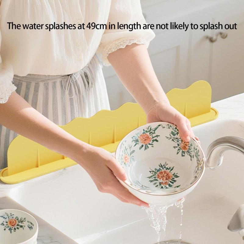 Guard For Kitchen Sink Bathroom Flexible Water Barrier Prevents Water Easy To Durability Adhesive Design