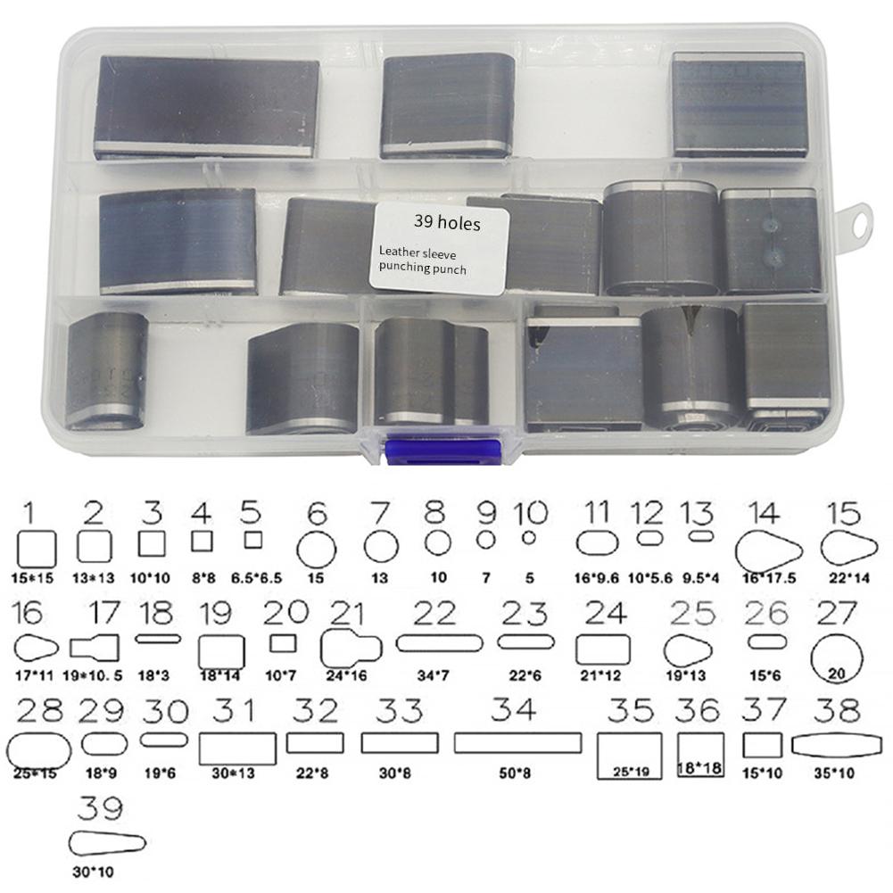 55 Pcs High-Speed Leather Punch Tool Kit Versatile Hole Cutter Set  For Sewing Carving Punching Stamping