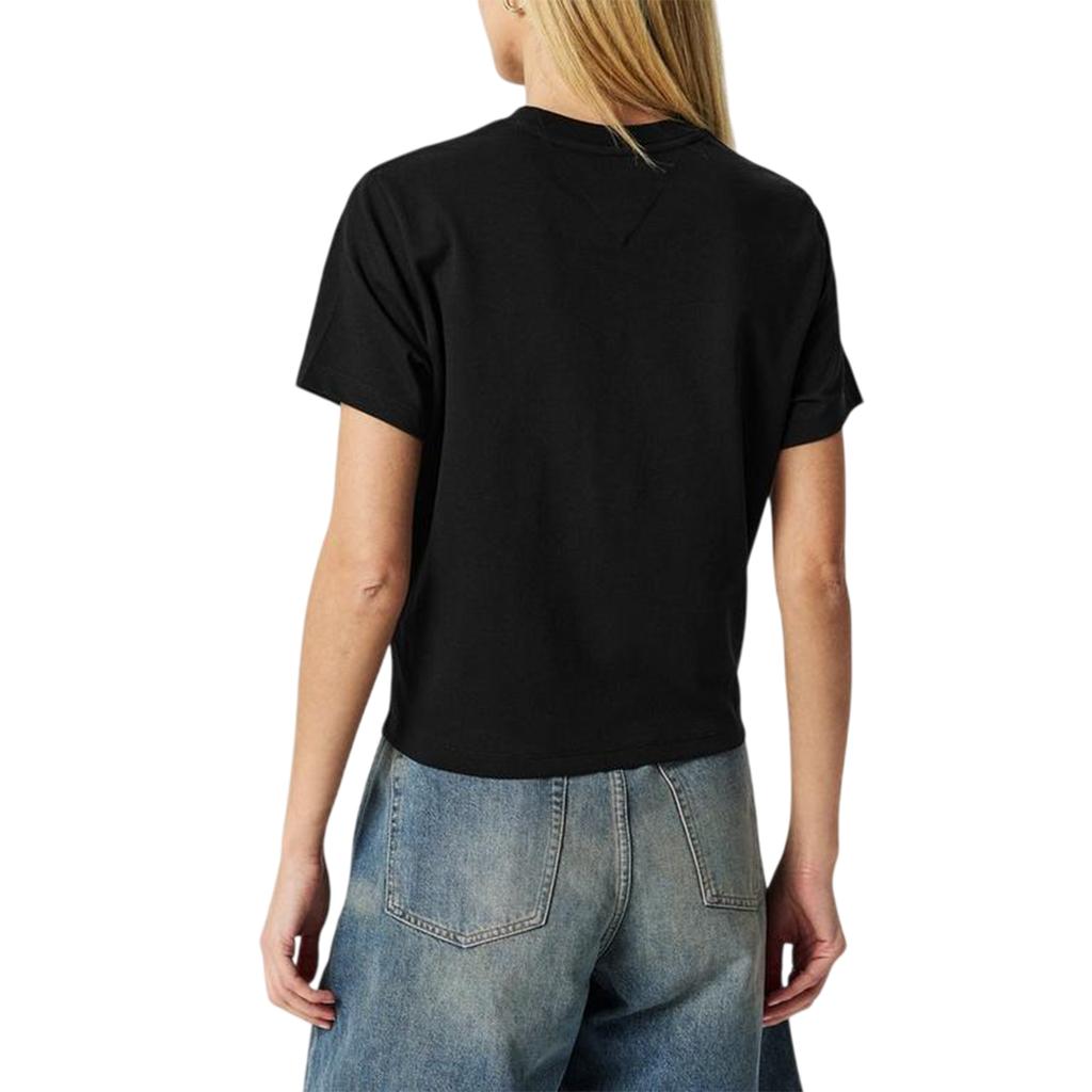 Tommy Jeans Womens/Ladies Embroidered Logo Cotton Cropped T-Shirt
