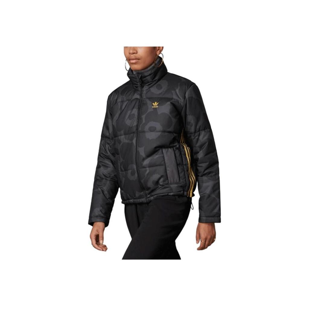 Adidas Veste doudoune imprimée chaude décontractée pour femme H20413 Noir