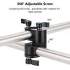 HDRIG 19mm Double Hole Rotatable Pipe Clamp with ARRI Gear for 19mm Rods, 360° Rotation - Model 3926