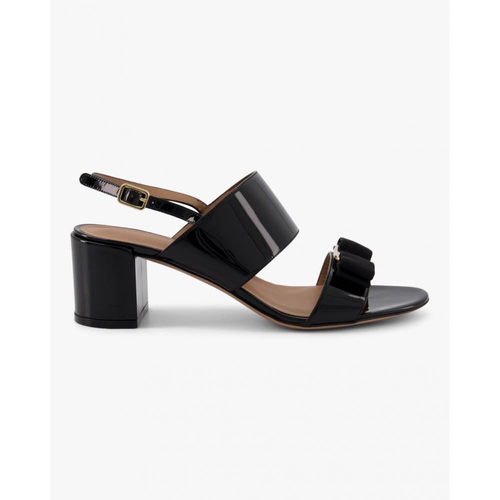 

Ferragamo SALVATORE FERRAGAMO Giulia Женские туфли 725965 Черные сандалии черный