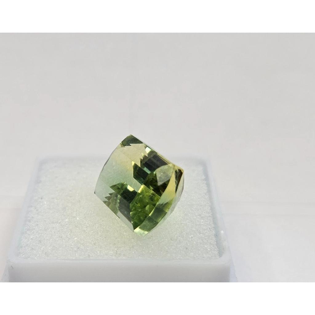 9-10 Ct Natural Bi-Color Tourmaline Cushion Cut Beautiful Certified Gemstone