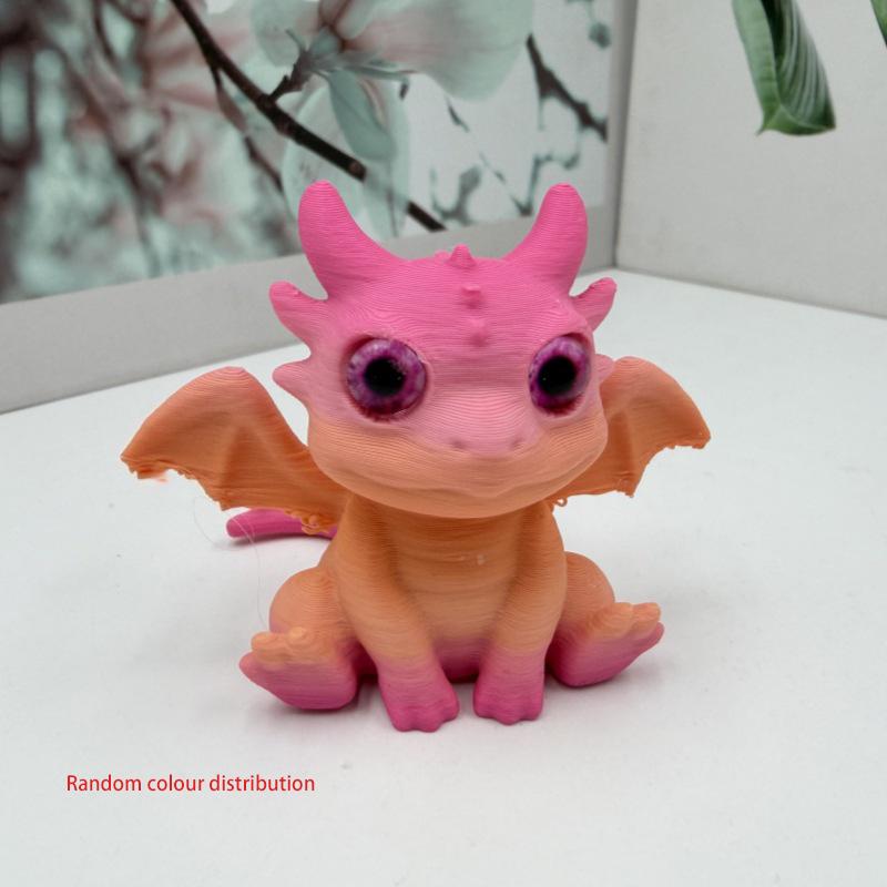 

Printing 3D Flying Dragon Figures Ornament Multi-Joint Movable Simulation Eyes Home Accessories Kids Gift Living Room Decoration
