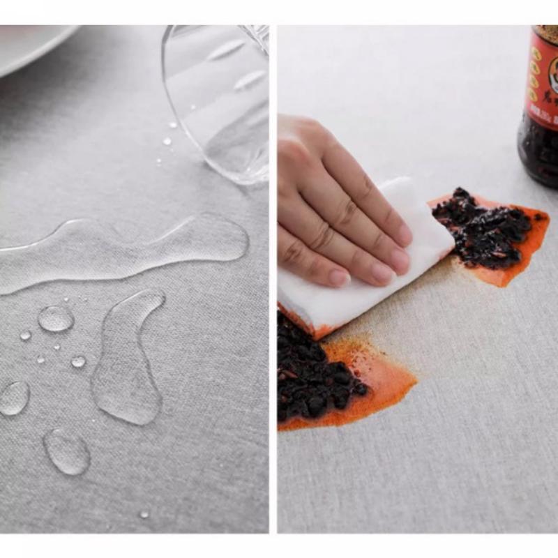 Cotton and Linen Round Table Cloth Waterproof and Oil-proof Hotel Ins Style Table Cloth Restaurant Dirt-resistant Table Cloth Decoration