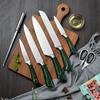 7pcs Kitchen Knife Set Stainless Steel Chef Knife Slicing Knife Professional Meat Cleaver Kitchen Scissors Fruit Knife