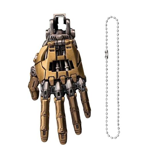 

Mechanical Bionic Hand Pendant with Chain Movable Finger Joints Robot Hand Charm Jewelry for Men Women золотистый