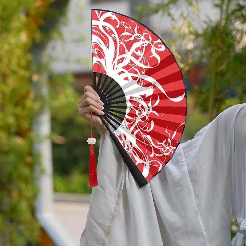Traditional Chinese Style Hanfu Fan, Ancient Style Folding Fan for Men, Student New Chinese Style Portable Ancient Costume Fan, Summer