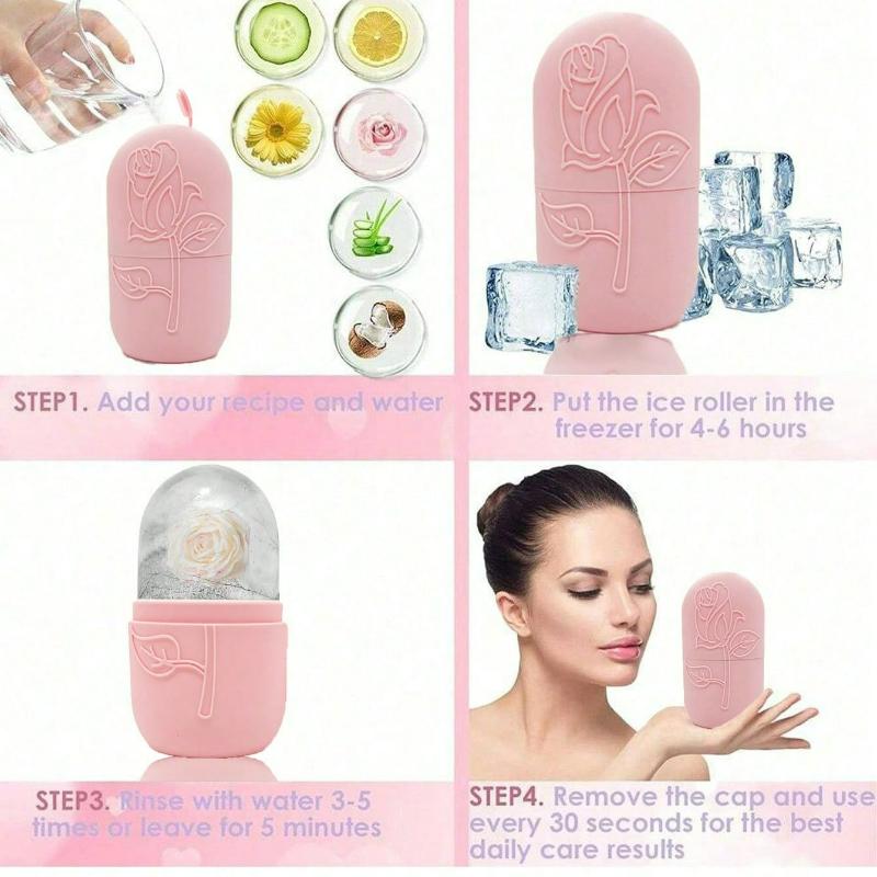 Ice Massage Roller Facial Skincare Ice Massage Roller Facial Massage Tool, Silicone Ice Massage Roller Facial Massager Suitable For Eyes Neck
