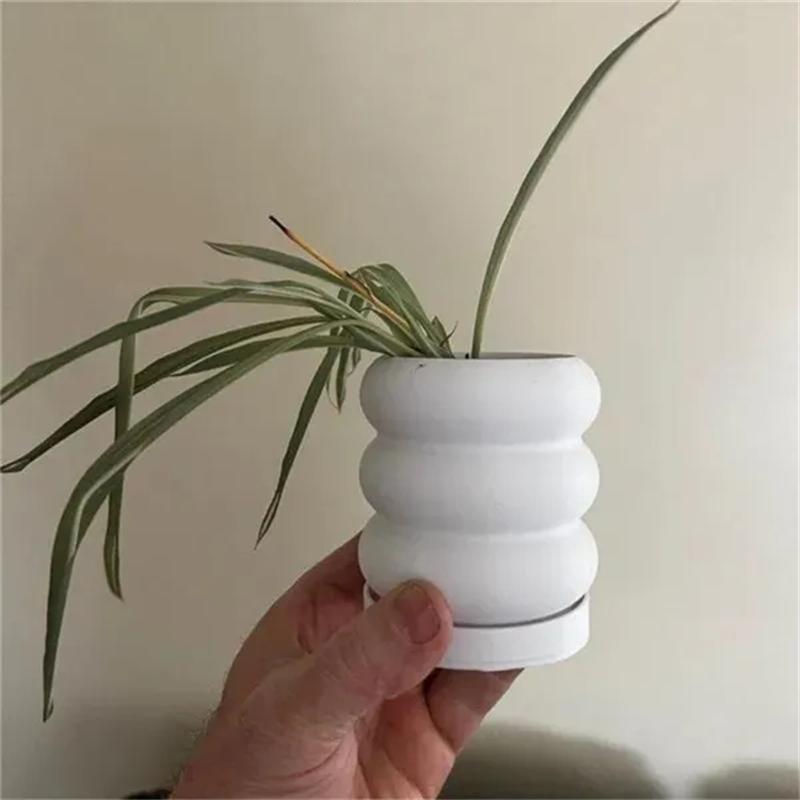 2pcs/set Small Pot Jars Silicone Molds with Lid for Concrete Plaster Resin Epoxy Craft DIY