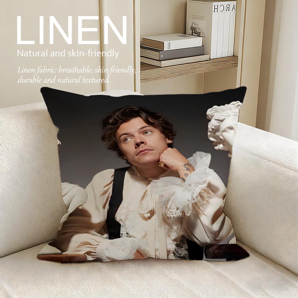 Music Harry Styles Cushion Cover Pillowcase Set Pcs x x Breathable Washable Sofa Cushion Cover