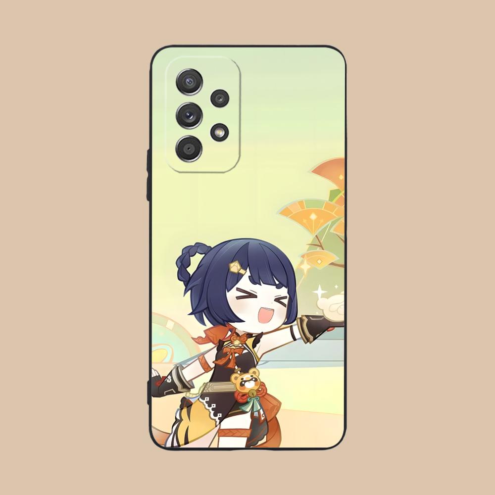 

Game GI Xiangling Matte TPU Mobile Phone Case for Samsung Galaxy M55 54 42 35 34 33 32 23 22 15 14 13 12 F55 5G Colorful Cover Galaxy F04