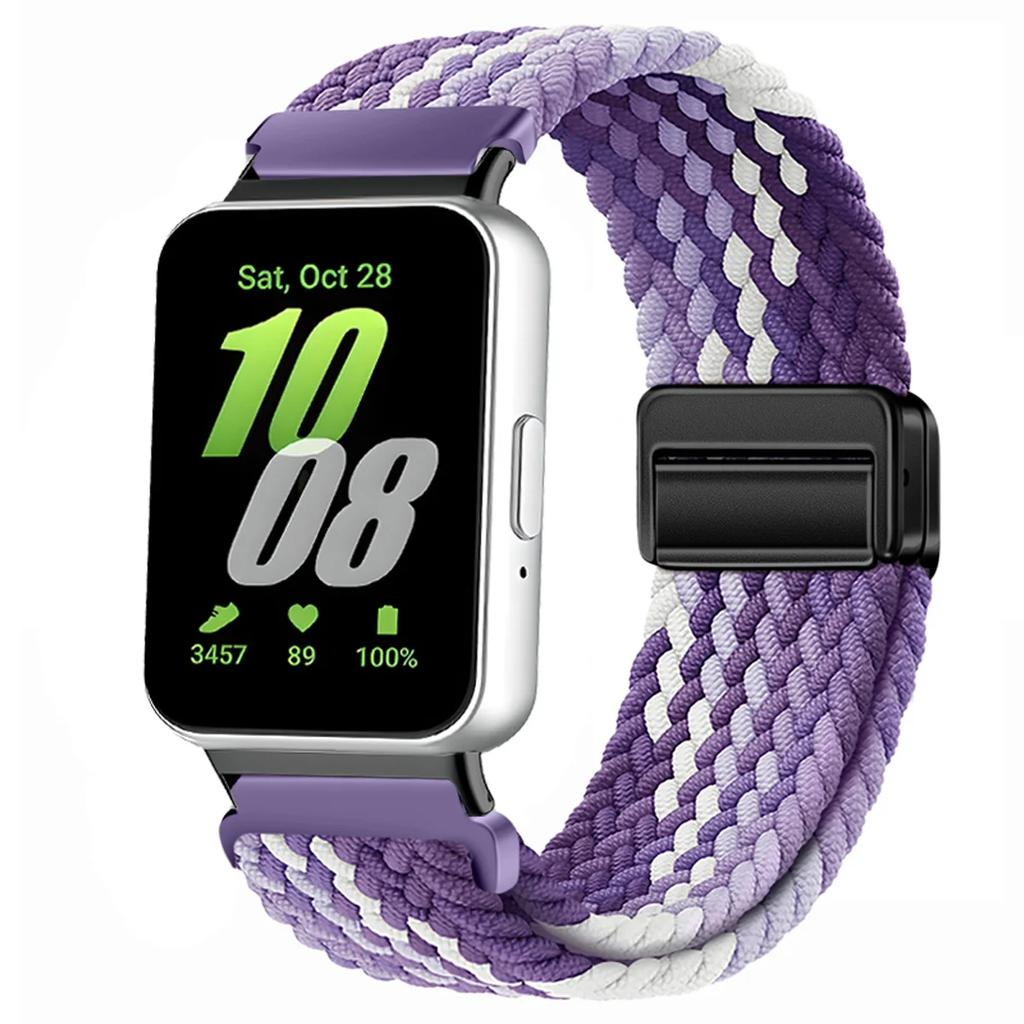 Magnetic Sport for Samsung Galaxy Fit 3 Watch Braided Strap Watchband for Samsung Galaxy Fit 3 Band Accessories Replacement