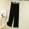 Einfarbig Hohe Taille Frühling Sommer Herbst Gerade Schnürung Dünne Loungehose Elastische Taille Lockere Freizeithose Lässige Yoga-Home-Hose