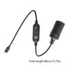 USB C To 12V Car Lighter Socket Adapter with Digital Voltages Display Lighter Adapter Cable for LED Light Car Fan