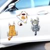 Lustiger Autoaufkleber mit drei Katzen, Katze, die klettert, Haustier, Tier-Styling-Aufkleber, Karosserie-Dekoration, kreative Aufkleber, Auto-Dekor-Zubehör