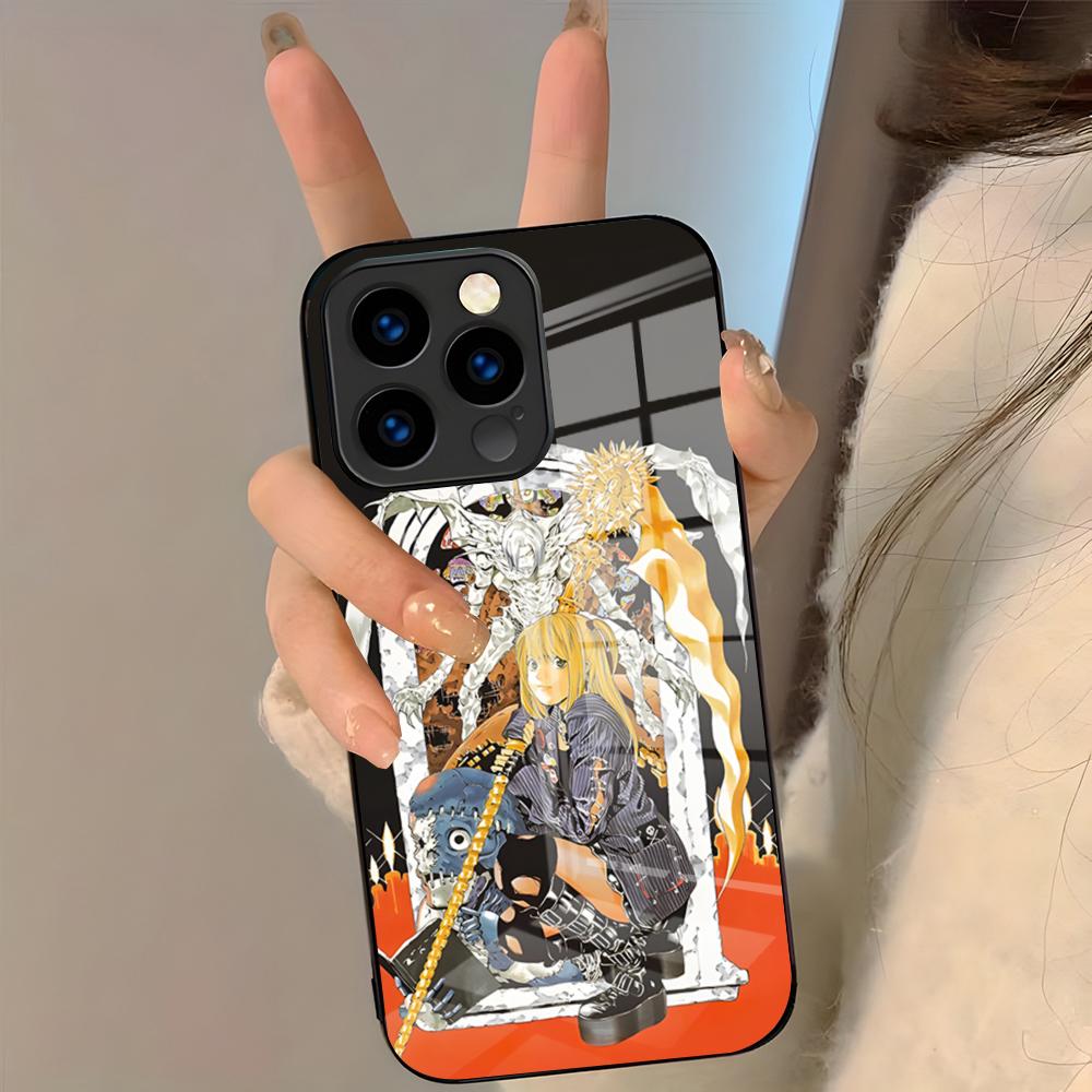 

Anime Death Note Phone Case For IPhone 17 Pro Max 16 15 14 Pro Max 13 11 Plus Glass Cover iPhone 16e