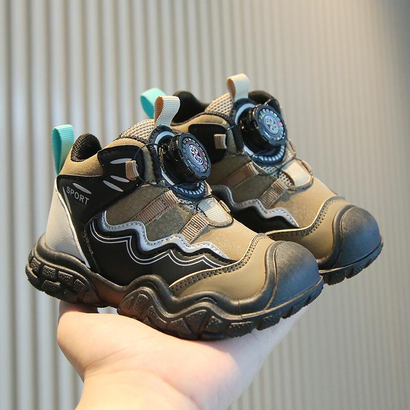 Clearance Children's Sports Shoes 2025 Spring and Autumn Boys Hiking Shoes High-top Girls Casual Shoes Soft-soled Baby Dad Shoes