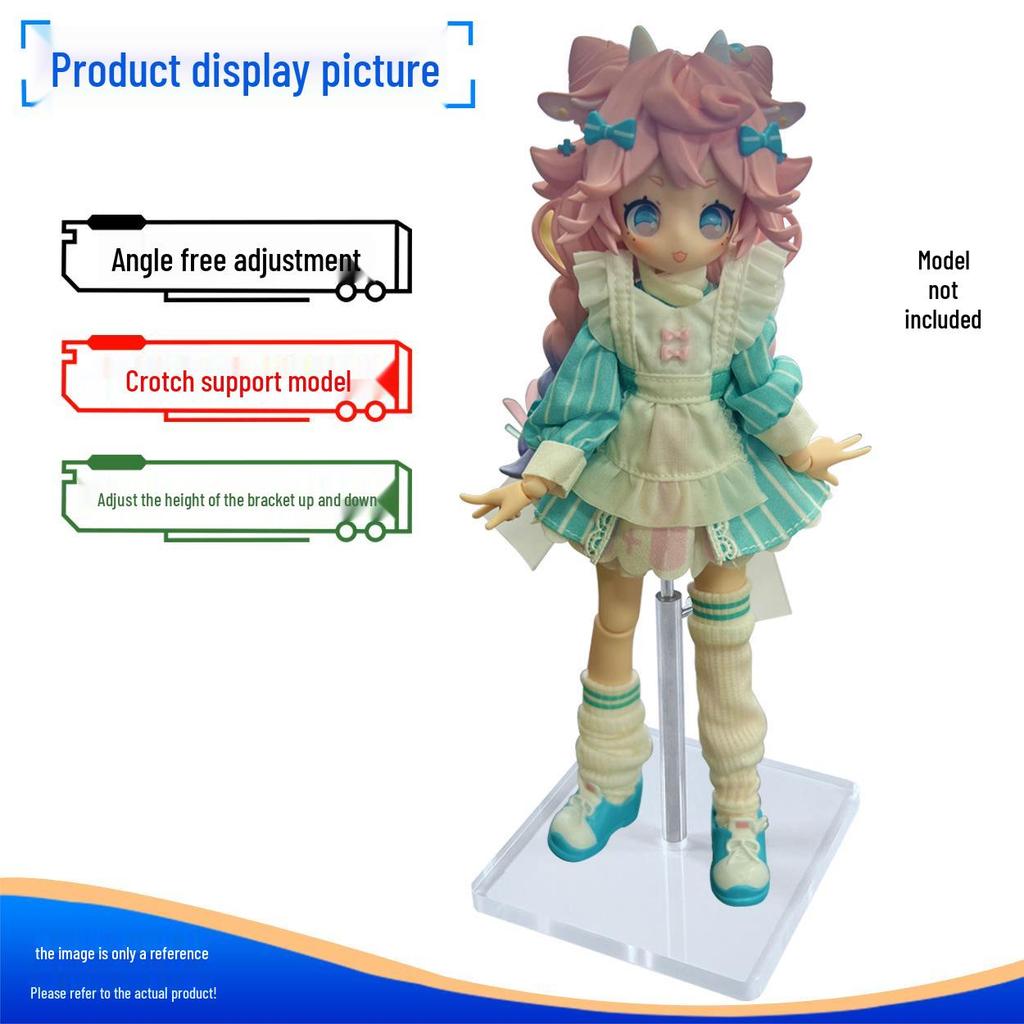 BJD Doll Transparent Adjustable Stand for 3-4-6 Scale Figures and Blind Box Displays