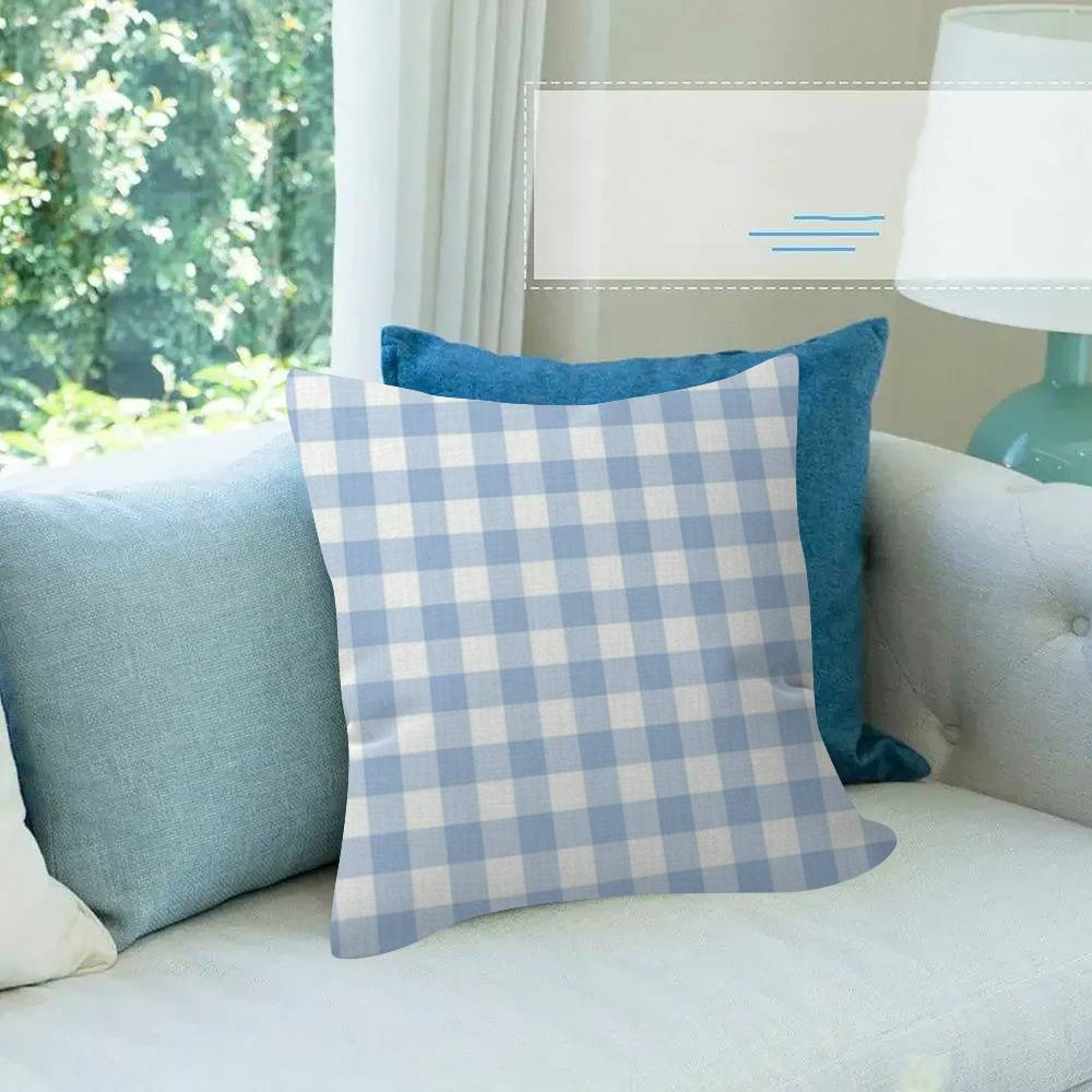 Stripe  Plaid Throw  solid color  Pillow Covers Cartoon Sofa Decorative Home Doublesided Printing Short Plush  Cushion Cover